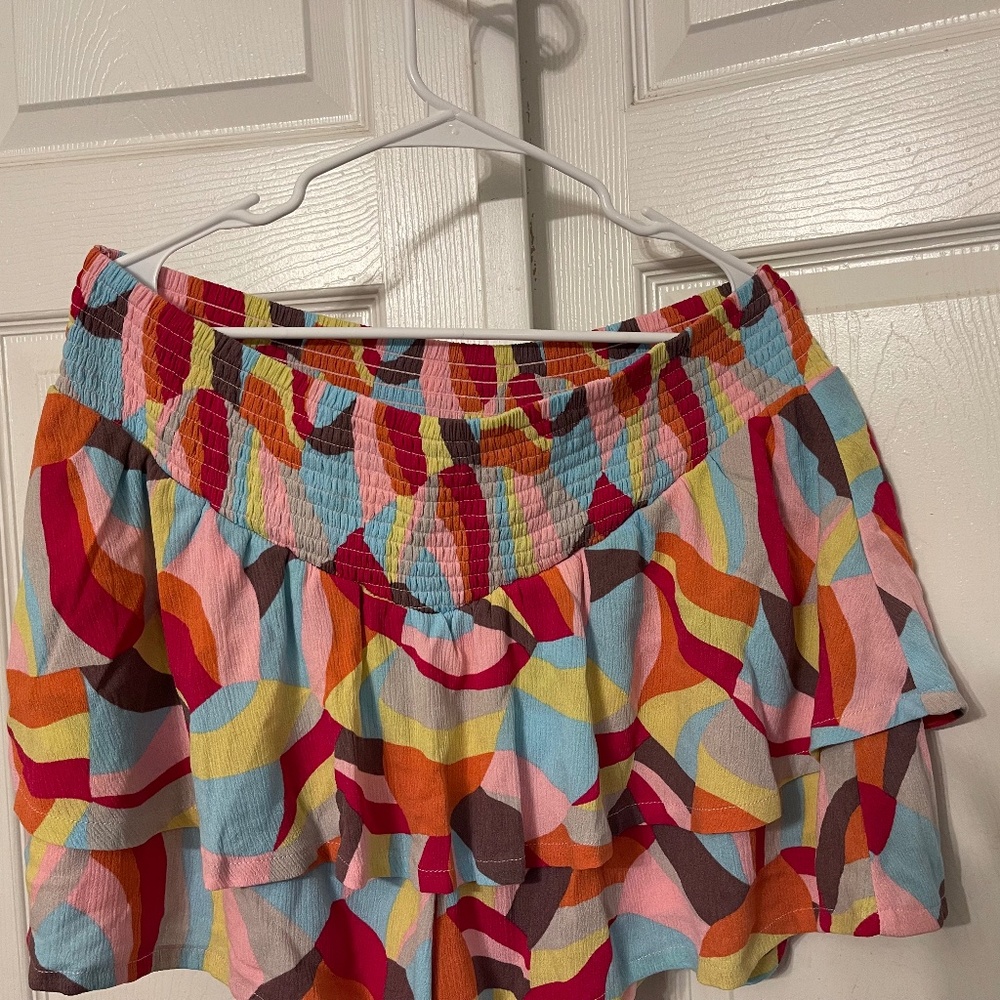 Skort Torrid plus size 1XL super colorful